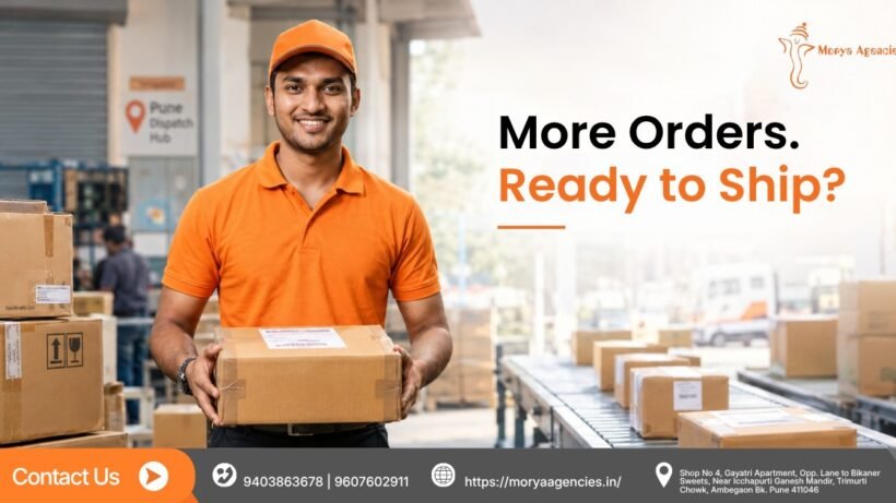 Business parcels ready for local, domestic and international courier shipping